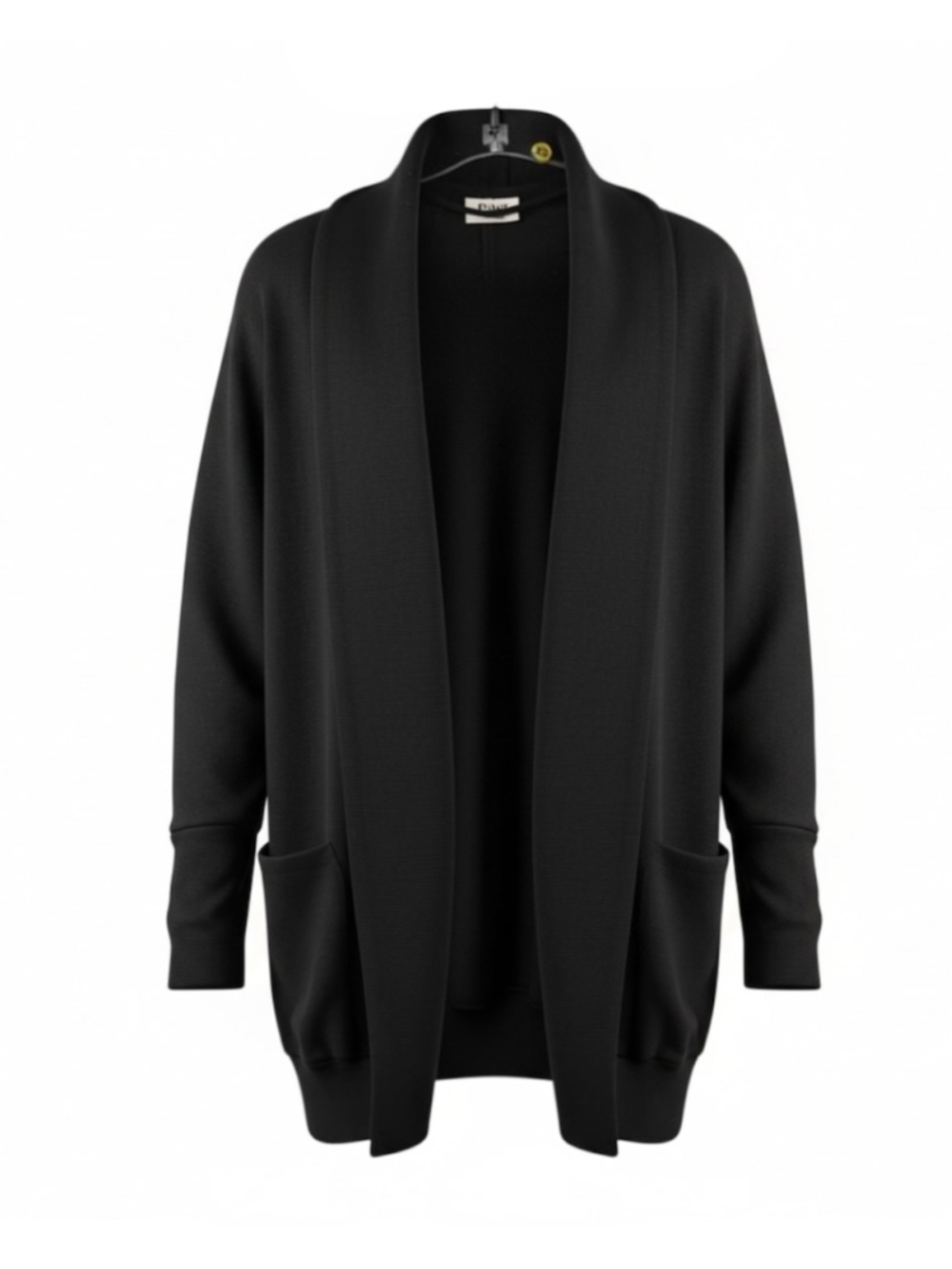 Pact Open Front Oversized Cardigan in Black Size XS